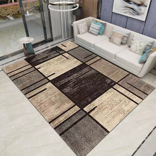 Luxury Vintage-Style Living Room Rug American Retro Floral Patterned Floor Mat Stain-Resistant, Wash-Free Coffee Table Pad Bedroom Soundproofing Bedside Rug