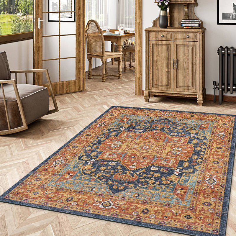 American-style luxury living room rug Study sofa and coffee table waterproof and stain-resistant mat Bedside rug for the bedroom