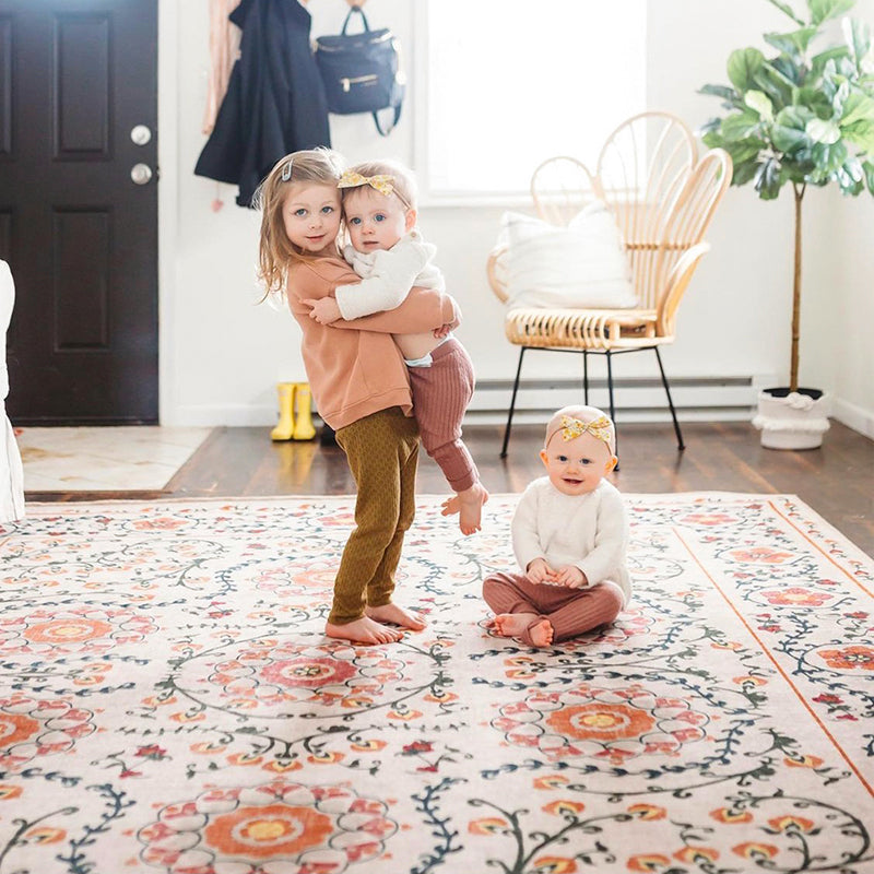 【New Arrivals】Pomisia Rustic Living Room Area Rug丨Bedside Rug丨Sofa & Coffee Table Waterproof & Stain-Resistant Floor Mats